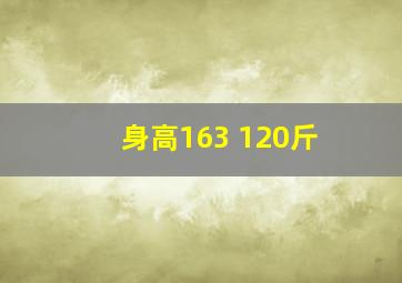 身高163 120斤